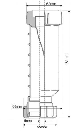 Сифон с сухим гидрозатвором 11/2-40 Hepvo McAlpine CV1WH